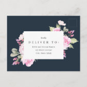 Roos Garden Floral Wedding RSVP Reply Kaart (Achterkant)