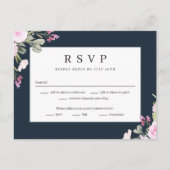 Roos Garden Floral Wedding RSVP Reply Kaart (Voorkant)