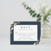 Roos Garden Floral Wedding RSVP Reply Kaart (Staand voorkant)