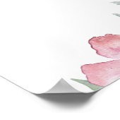 Roos Garden Floral Wedding Welkom Poster (Hoek)