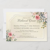 Roos Garden Foto Weddenschap Dinner Kaart (Voorkant)
