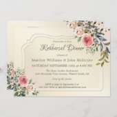 Roos Garden Foto Weddenschap Dinner Kaart (Voorkant / Achterkant)