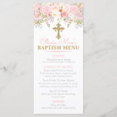 Roos Garden Girl Baptism Custom Event Menu (Voorkant)