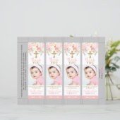 Roos Garden Girl Baptism Foto Bladwijzer (Staand voorkant)