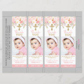 Roos Garden Girl Baptism Foto Bladwijzer (Voorkant)