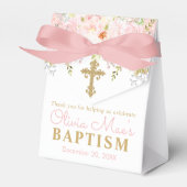 Roos Garden Girl Baptism Personalized Bedankdoosjes (Voorkant Zijde)
