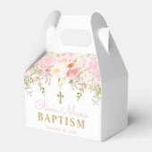 Roos Garden Girl Baptism Personalized Favor Box Bedankdoosjes (Voorkant Zijde)