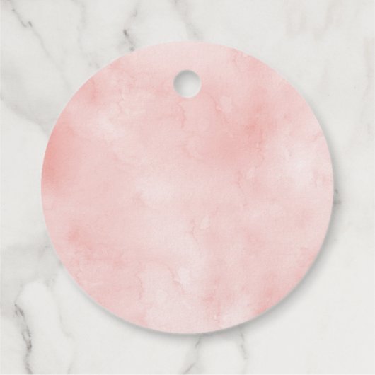 Roos Garden Girl Baptism Pink & Gold Bedankjes Labels (Achterkant)