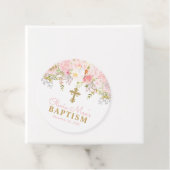 Roos Garden Girl Baptism Pink & Gold Bedankjes Labels (In situ)