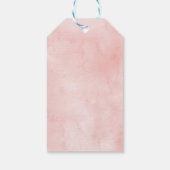 Roos Garden Girl Baptism Pink & Gold Favor Cadeaulabel (Achterkant)