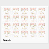 Roos Garden Girl Baptism Square Stickers (Vel)