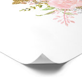 Roos Garden Girl Baptism Welkom Poster (Hoek)