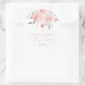 Roos Garden Girl Boho Baptism Ronde Sticker (Tas)