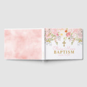 Roos Garden Girl Pink & Gold Baptisme Gastenboek (Volledig)