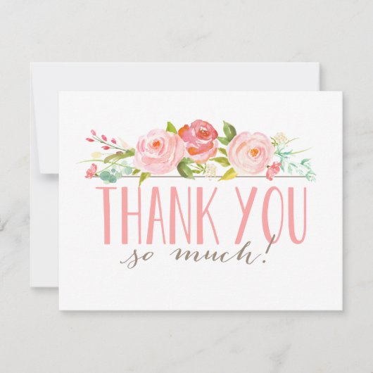 Roos Garden | Hartelijk dank Bedankkaart (Voorkant)