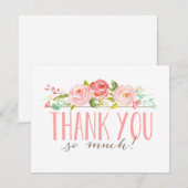Roos Garden | Hartelijk dank Bedankkaart (Voorkant / Achterkant)