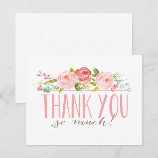 Roos Garden | Hartelijk dank Bedankkaart (Voorkant / Achterkant)