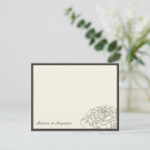 Roos Garden Hartelijk dank - Koolstof Bedankkaart (Staand voorkant)