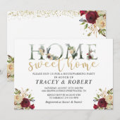 Roos Garden Home Sweet Home Housewarming Invite Kaart (Voorkant / Achterkant)