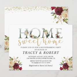 Roos Garden Home Sweet Home Housewarming Invite Kaart
