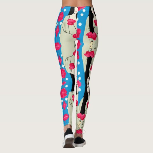 Roos Garden Leggings (Achterkant)