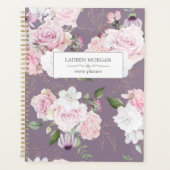 Roos Garden Mauve Gepersonaliseerde Planner (Voorkant)