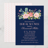 Roos Garden Midnight Blue | Vrijgezellenfeest Kaart (Voorkant / Achterkant)