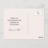 Roos Garden Modern Floral bruiloft Bedankt voor de Briefkaart (Achterkant)