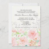 Roos Garden Modern Floral bruiloft Kaart (Voorkant)