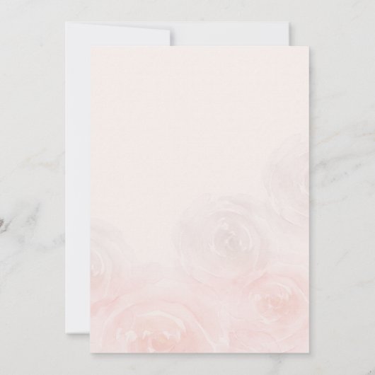 Roos Garden Modern Floral bruiloft Kaart (Achterkant)