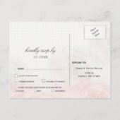 Roos Garden Modern Floral bruiloft rsvp Uitnodiging Briefkaart (Achterkant)