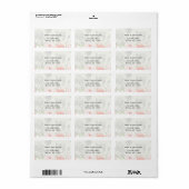 Roos Garden Modern Floral trouwadres label (Full Sheet)