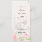Roos Garden Modern Floral trouwmenu Menu (Voorkant / Achterkant)