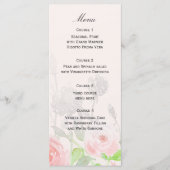 Roos Garden Modern Floral trouwmenu Menu (Voorkant)