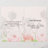 Roos Garden Modern Floral trouwprogramma (Voorkant)