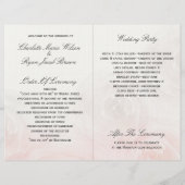 Roos Garden Modern Floral trouwprogramma (Achterkant)