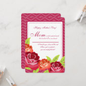 Roos Garden-Moederdag Kaart (Voorkant / Achterkant in situ)