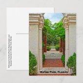 Roos Garden & Peacock Fountain Winter Park Florida Briefkaart (Voorkant / Achterkant)
