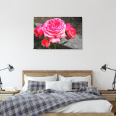 Roos Garden Portrait Canvas Afdruk (Insitu (Slaapkamer))