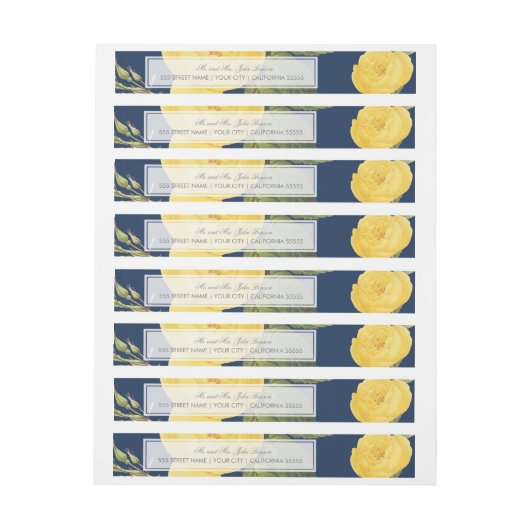  Roos Garden Return-adreslabel (Vel)