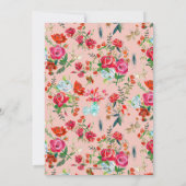 Roos Garden | Roze | BABY SHOWER | Uitnodigingen (Achterkant)