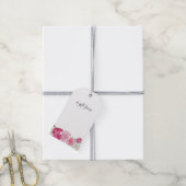 Roos Garden | Roze Bloemen Display Douche Cadeaulabel (Met Touw)