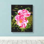 ROOS GARDEN Stretted Canvas Print (Insitu (Houten vloer))