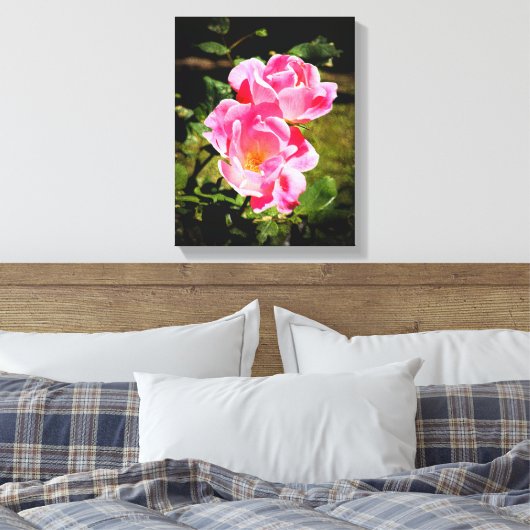 ROOS GARDEN Stretted Canvas Print (Insitu (Slaapkamer))