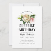  Roos Garden Surprise Birthday Party Kaart (Voorkant)