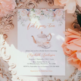 Roos Garden Tea Party Vrijgezellenfeest Kaart