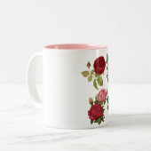 Roos Garden Tweekleurige Koffiemok (Voorkant links)