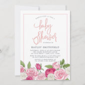 Roos Garden | Uitnodiging tot Baby shower (Voorkant)