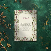 Roos Garden Vintage bruiloft Informatiekaartje