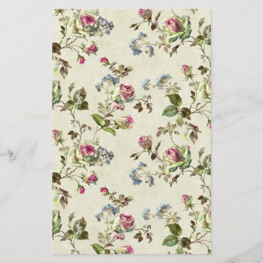 Roos Garden Vintage bruiloft menu (Achterkant)